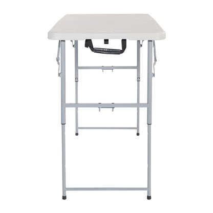 Office Star Products 4-Foot Height-Adjustable Folding Resin Table Light Gray
